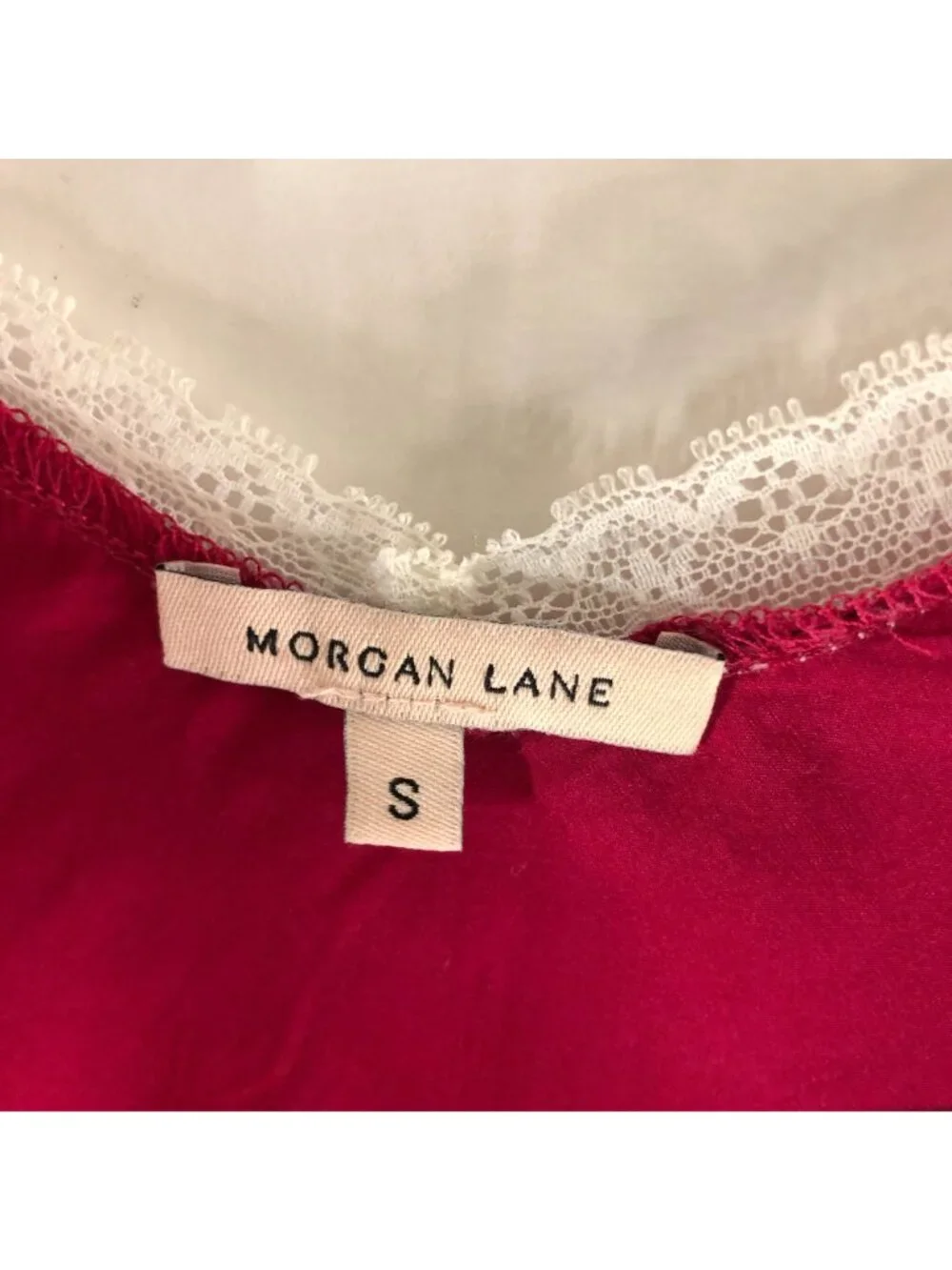 Morgan Lane Womens Pink Silk Blend Lace Trim Nightgown Size S